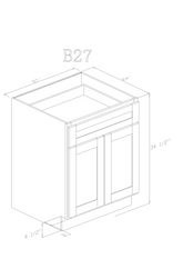 Base 27" - Slim White Shaker 27 Inch Base Carbinet - ZCBuildingSupply